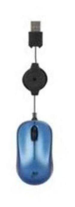 Goji Retractable Optical Mouse - Blue